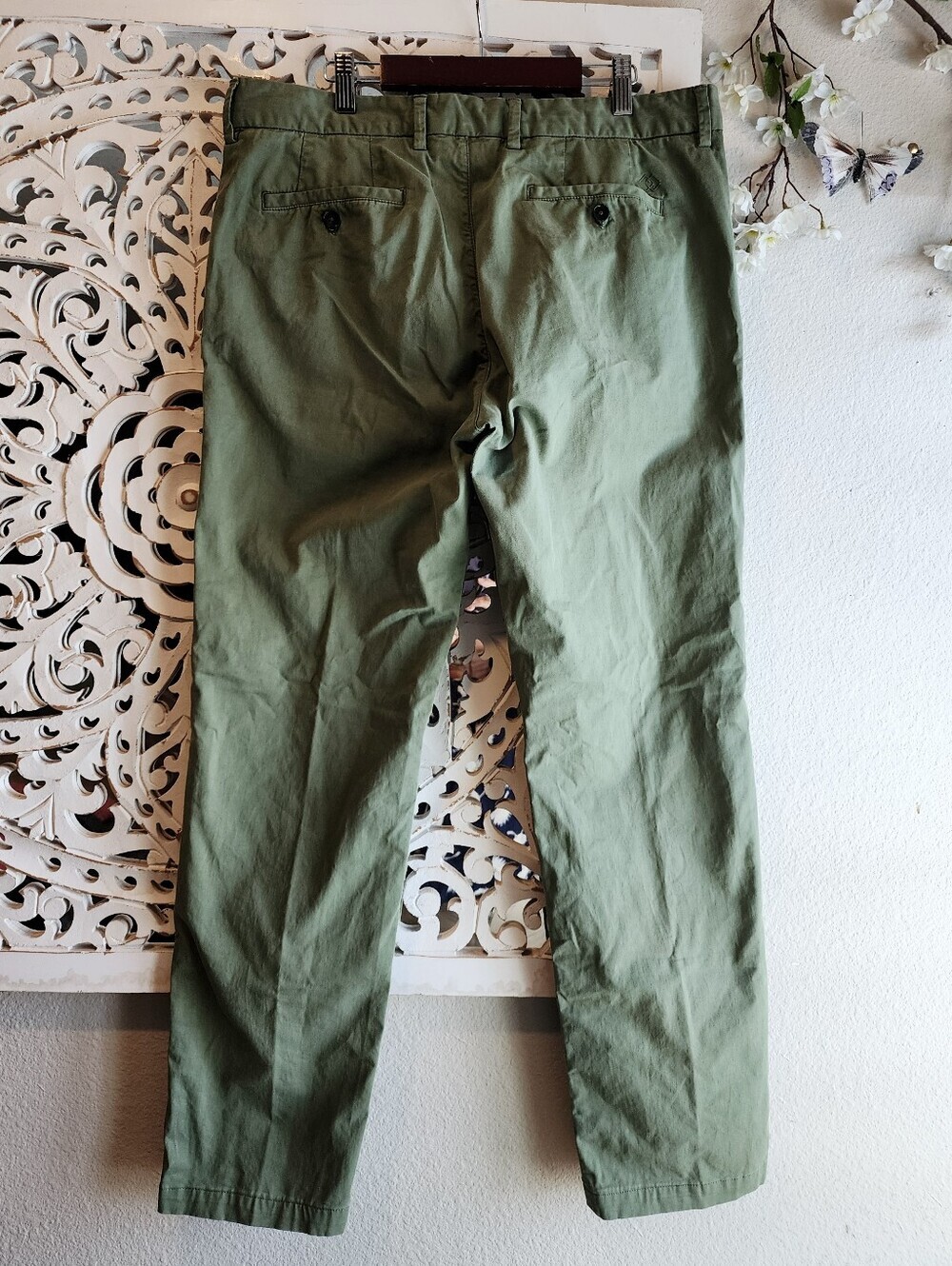 FIGARET PARIS OLIVE CHIN9 PANTS MENS SIZE 32 WAIST COMFTRABLE FIT - Picture 3 of 14